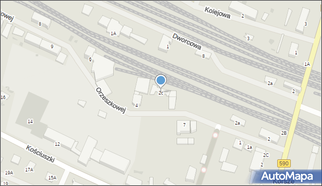 Korsze, Orzeszkowej Elizy, 2c, mapa Korsze