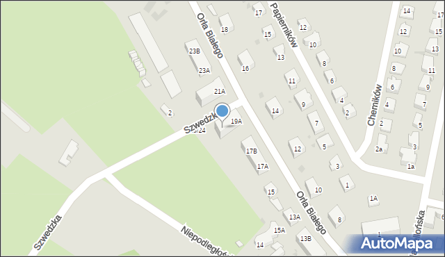 Kostrzyn nad Odrą, Orła Białego, 19B, mapa Kostrzyn nad Odrą