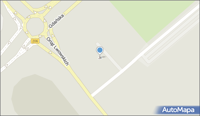 Koszalin, Orląt Lwowskich, 28, mapa Koszalina