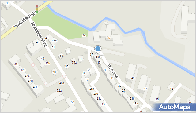 Koszalin, Orla, 35b, mapa Koszalina