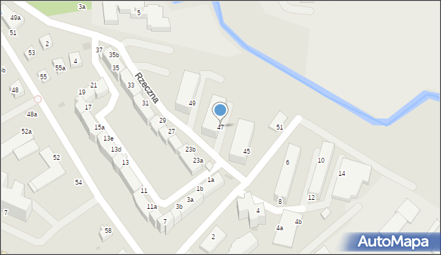 Koszalin, Orla, 47, mapa Koszalina