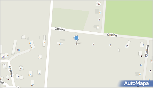 Koszalin, Orlików, 4, mapa Koszalina