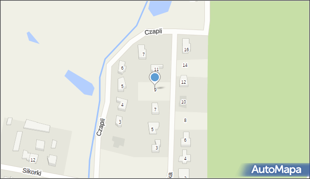 Koteże, Orlika, 9, mapa Koteże