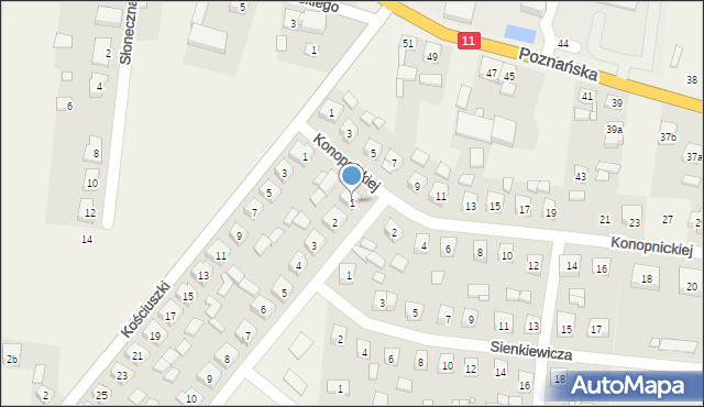 Kotlin, Orzeszkowej Elizy, 1, mapa Kotlin