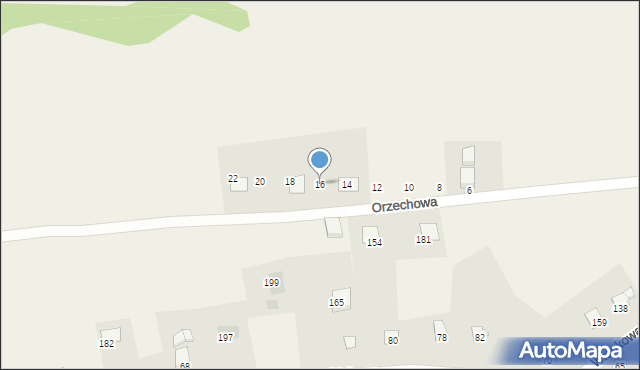 Kowale, Orzechowa, 16, mapa Kowale