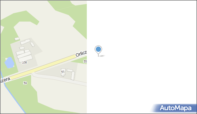 Kozerki, Orlicz-Dreszera Gustawa, gen., 53, mapa Kozerki