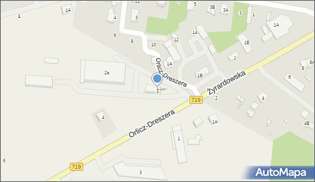 Kozery, Orlicz-Dreszera Gustawa, gen., 2, mapa Kozery