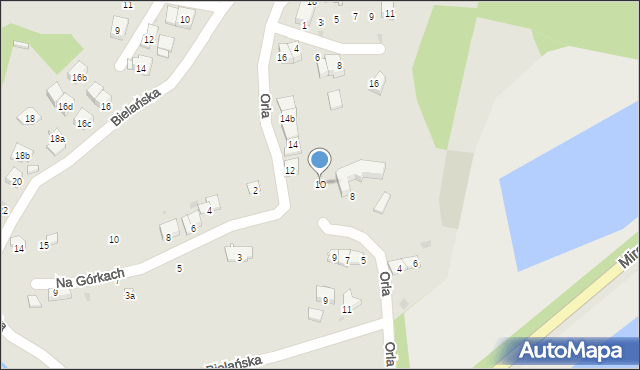 Kraków, Orla, 10, mapa Krakowa