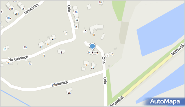 Kraków, Orla, 7, mapa Krakowa