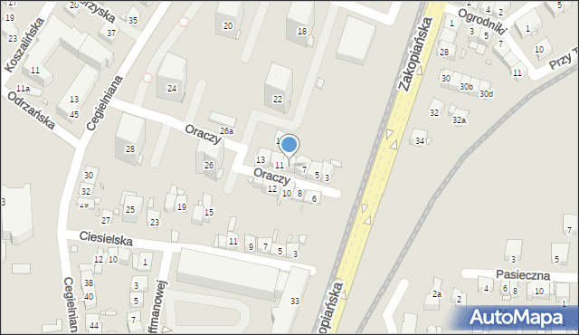 Kraków, Oraczy, 9, mapa Krakowa