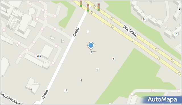 Kraków, Orwid Marii, 3, mapa Krakowa