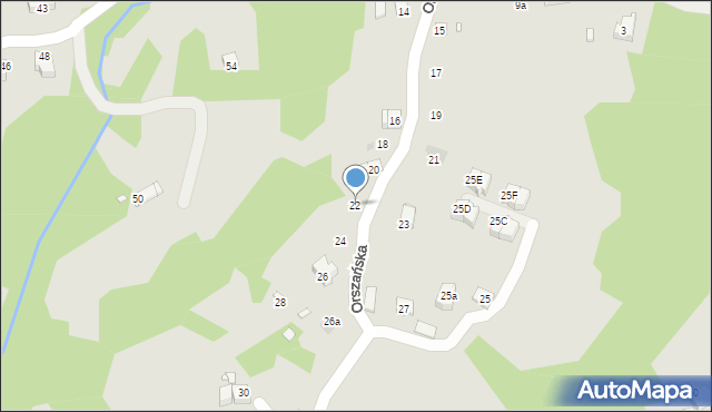 Kraków, Orszańska, 22, mapa Krakowa