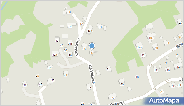 Kraków, Orszańska, 37, mapa Krakowa