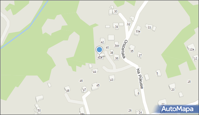 Kraków, Orszańska, 42a, mapa Krakowa