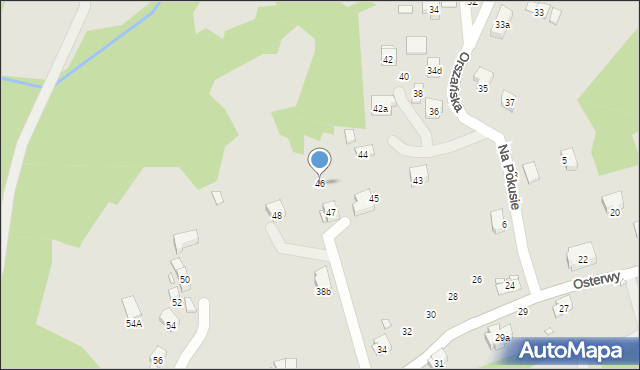 Kraków, Orszańska, 46, mapa Krakowa