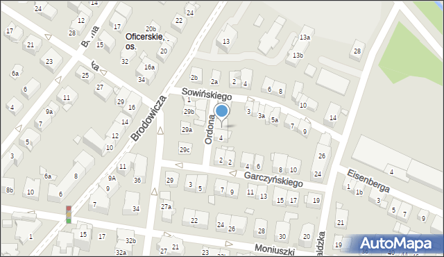 Kraków, Ordona Juliana Konstantego, 6, mapa Krakowa