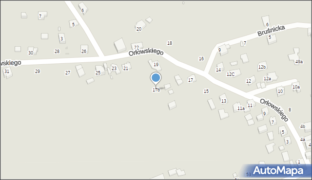 Kraków, Orłowskiego Aleksandra, 17b, mapa Krakowa