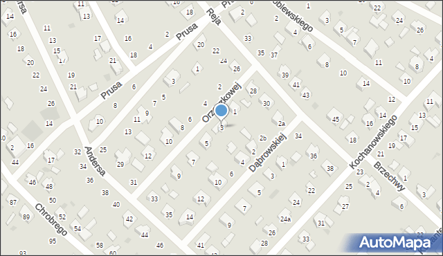 Krapkowice, Orzeszkowej Elizy, 3, mapa Krapkowice