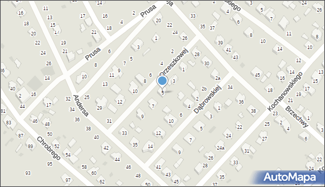 Krapkowice, Orzeszkowej Elizy, 5, mapa Krapkowice