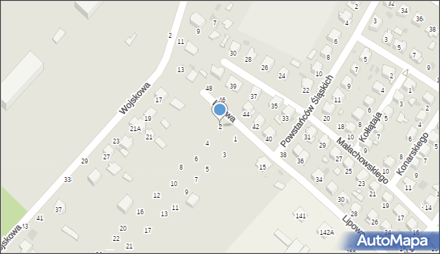 Kraśnik, Orzechowa, 2, mapa Kraśnik