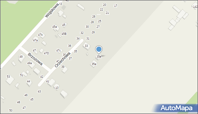 Kraśnik, Orzechowa, 33a, mapa Kraśnik