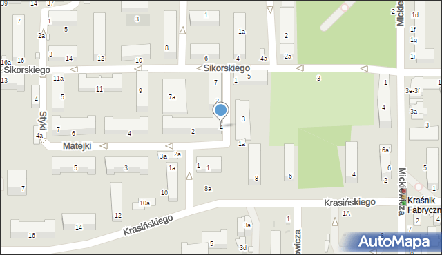 Kraśnik, Orzeszkowej Elizy, 4, mapa Kraśnik