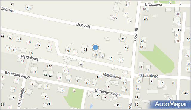 Królewiec, Orzechowa, 35, mapa Królewiec