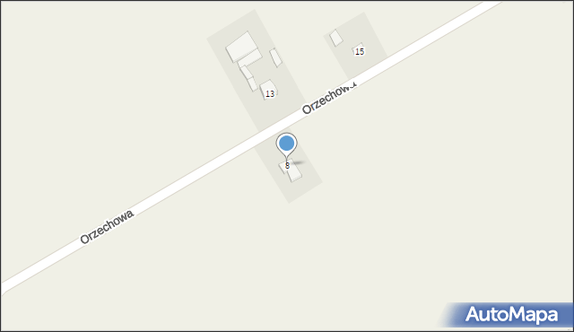 Krzczonów, Orzechowa, 8, mapa Krzczonów