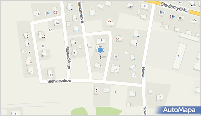 Krzeszyce, Orzeszkowej Elizy, 5, mapa Krzeszyce