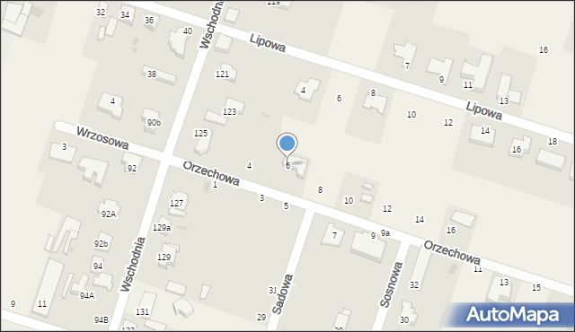Ksawerów, Orzechowa, 6, mapa Ksawerów