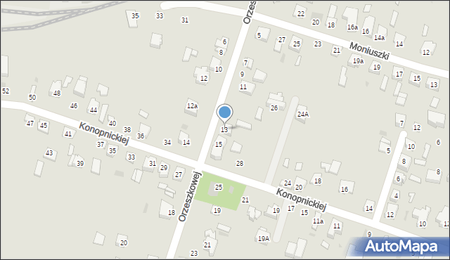 Kutno, Orzeszkowej Elizy, 13, mapa Kutno