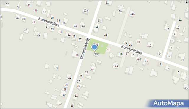 Kutno, Orzeszkowej Elizy, 19a, mapa Kutno