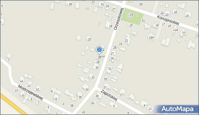 Kutno, Orzeszkowej Elizy, 26, mapa Kutno