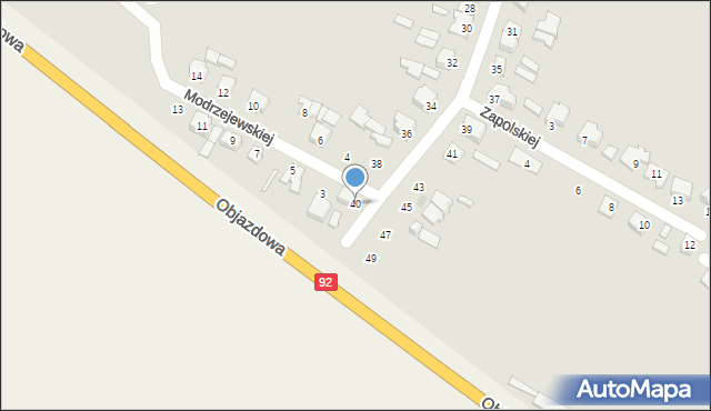 Kutno, Orzeszkowej Elizy, 40, mapa Kutno