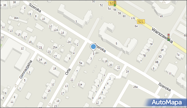 Kwidzyn, Orla, 1, mapa Kwidzyn