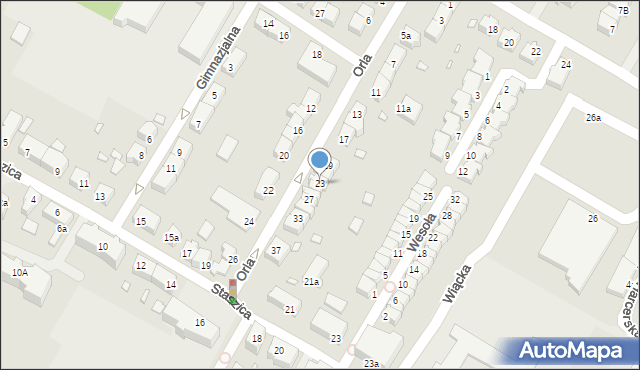 Kwidzyn, Orla, 23, mapa Kwidzyn