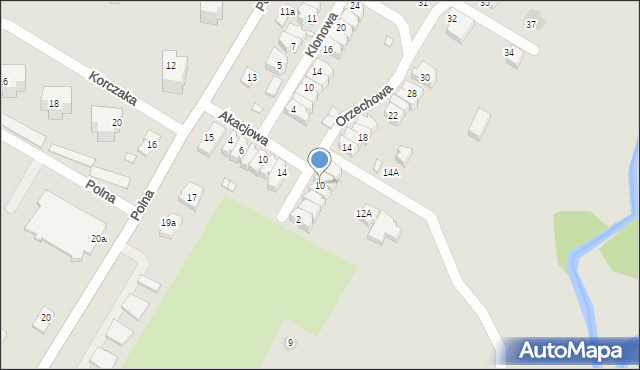 Kwidzyn, Orzechowa, 10, mapa Kwidzyn