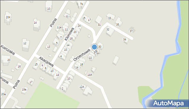 Kwidzyn, Orzechowa, 26, mapa Kwidzyn