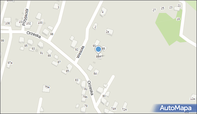 Łaziska Górne, Orzeska, 88A, mapa Łaziska Górne