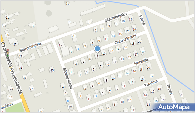 Łęczyca, Orzeszkowej Elizy, 8, mapa Łęczyca