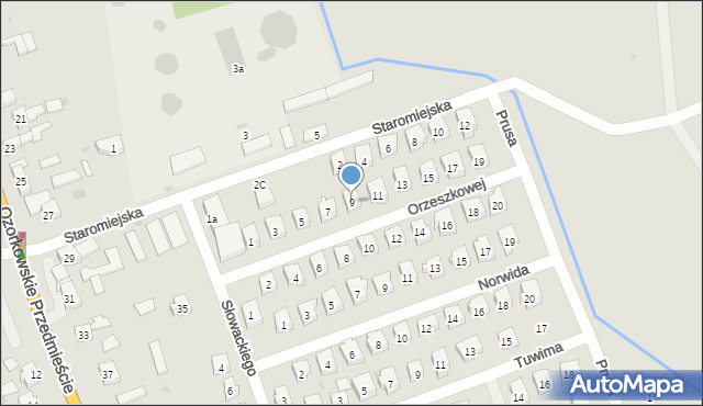 Łęczyca, Orzeszkowej Elizy, 9, mapa Łęczyca