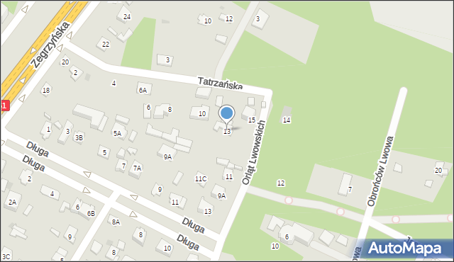 Legionowo, Orląt Lwowskich, 13, mapa Legionowo