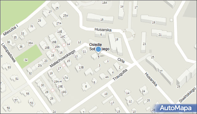 Legionowo, Orla, 5, mapa Legionowo