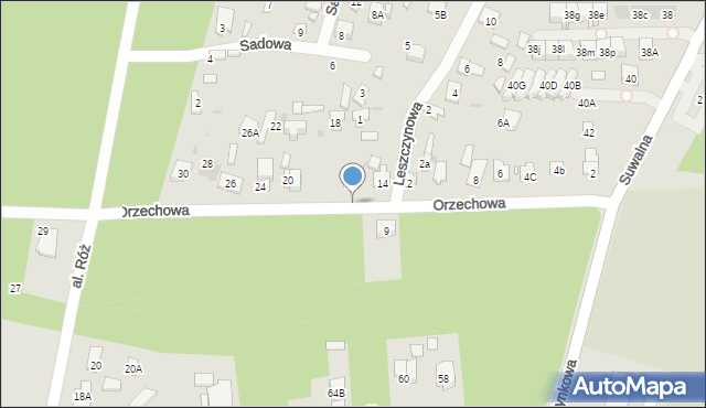 Legionowo, Orzechowa, 2a, mapa Legionowo