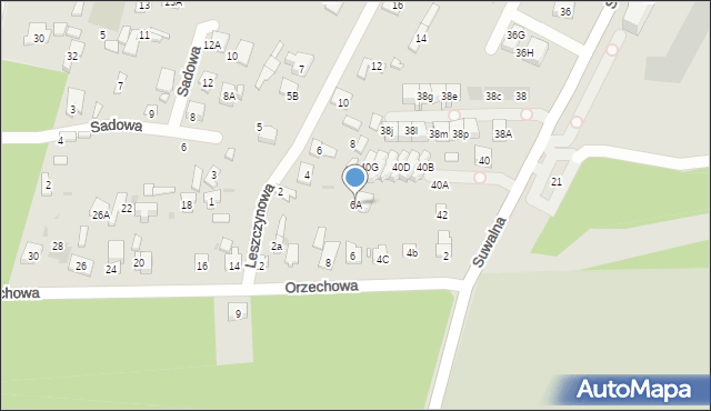 Legionowo, Orzechowa, 6A, mapa Legionowo