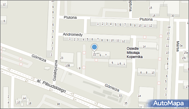 Legnica, Orbitalna, 11, mapa Legnicy