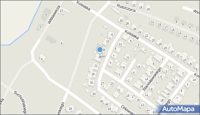 Leszno, Orłowskiego Aleksandra, 18, mapa Leszno