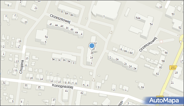 Łobez, Orzeszkowej Elizy, 1b, mapa Łobez