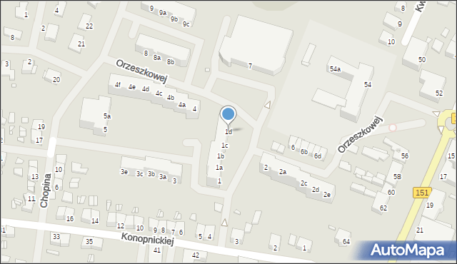Łobez, Orzeszkowej Elizy, 1d, mapa Łobez