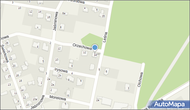 Łochowo, Orzechowa, 14, mapa Łochowo